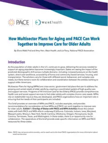 MPA PACE Brief: How Multisector Plans for Aging and PACE Can Work Together to Improve Care for Older Adults