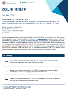 Issue Brief HCCI West Health Price Markups for Clinical Labs 10182024