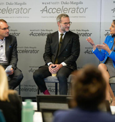 3 Leaders speaking about West Health and Duke Margolis Accelorator