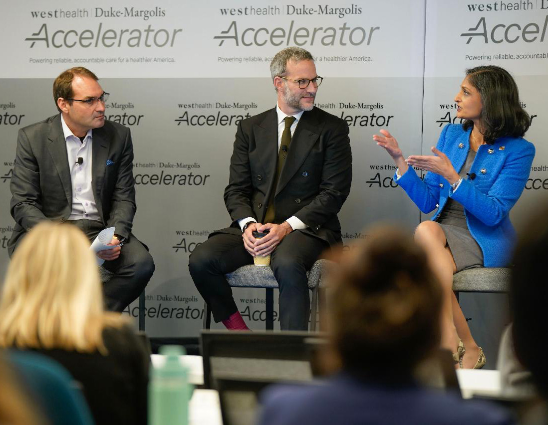 3 Leaders speaking about West Health and Duke Margolis Accelorator
