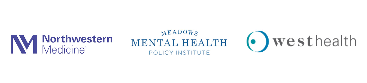 Northwestern Medicine, Meadows Mental Health Policy Institute, and West Health Logo